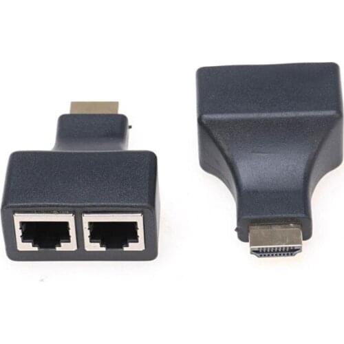 MI Extender HDMI-compatible Over RJ45 CAT5e CAT6 UTP LAN Ethernet Balun Extender Repeater 1080p3D HD For Cat-5e/6