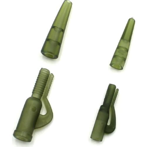 20PCS Carp Fishing Tackle Mini Safety Lead Clip Set Swivel Snap Connector Carp Fishing Equipment Tackle Accessories Tail Rubber