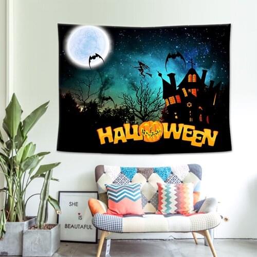 Halloween Series Digital Printing Tapestry Wall-Mounted Home Bedroom Living Room Study Decorative Cloth Wall Blanket