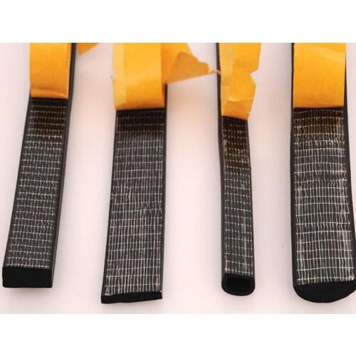 2 Meters cabinet door window self adhesive epdm rubber foam semicircular crashproof weatherstrip flat sealing strip