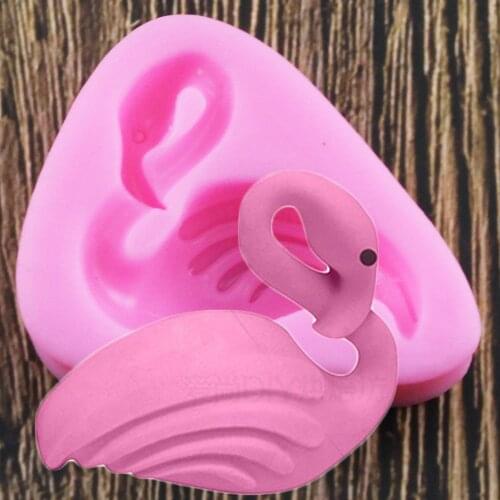 Flamingo Silicone Mold DIY Baby Birthday Party Cake Decorating Tools Cupcake Baking Fondant Chocolate Candy Clay Mould