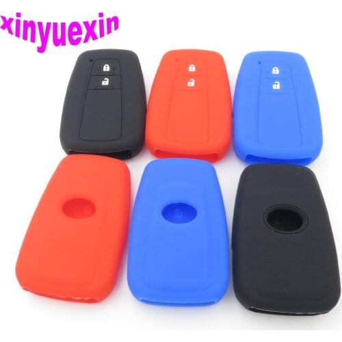 Xinyuexin Silicone Car Key Cover Case For Toyota CHR C-HR 2017 2018 Prius Camry Remote Key Jacket Car-styling No Logo