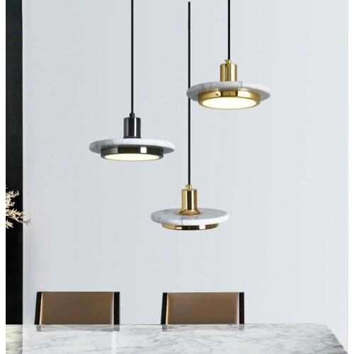 Nordic minimalist marble restaurant wine table bedroom bedside shopping mall bathroom LED12W chandelier lamp AC110-220V