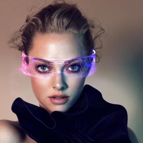 LED Visor Glasses Light Up Glasses For Cosplay Halloween Bars Clubs Parties Men Women Fashion Party Christmas Colorful Glasses