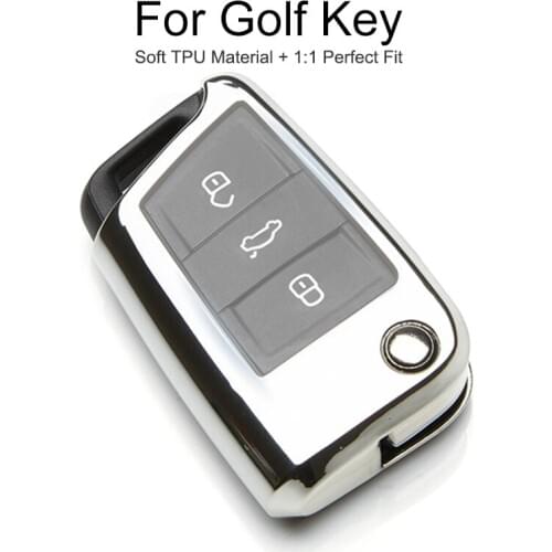 TPU Protection Car Key Cover Case For VW Golf 4 5 6 7 GTI MK7 MK6 MK5 Passat B5 B6 B7 B5.5 CC T5 Polo Key Chain Ring Accessories
