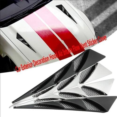 Carbon Car Hood Air Intake Flow Vent Fender Sticker Cover For Volkswagen VW Polo Passat B5 B6 CC Golf 4 5 6 7 Touran T5 Tiguan