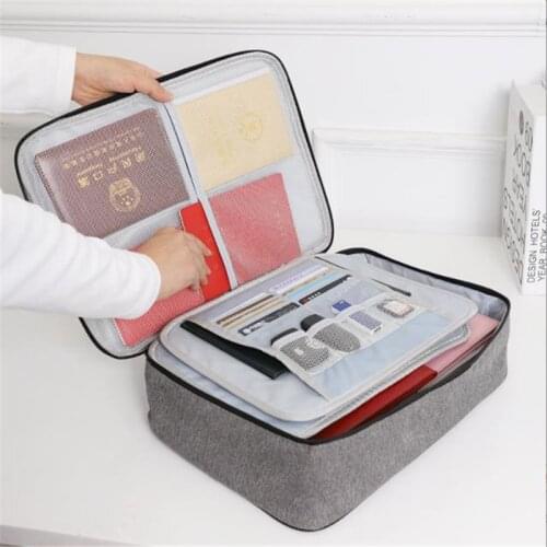Document Bag Large Capacity Travel Passport Wallet Card Organizer Mens Business Waterproof Storage Pack Home Accessories Item
