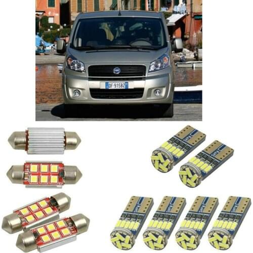 Interior led Car lights For Fiat scudo 270 272 minivan box platform chassis dome bulbs for cars License Plate Light 8pc