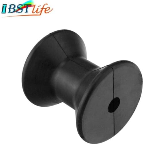High Quality Anti-UV 3 Inch Mounting Width Boat trailer Bow Stop Roller Black Rubber Spool Boat Yacht Accessories