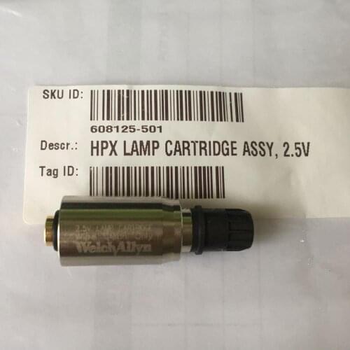 WelchAllyn 608125-501,Wipe Clean Only, 06000 2.5V halogen lamp cartridge assembly,fiber optic laryngoscope,Welch Allyn HPX060