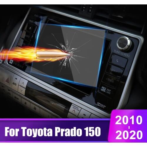 For Toyota Land Cruiser Prado 150 2010-2017 2018 2019 Tempered Glass Car Navigation Screen Protector Film LCD Protective Sticker