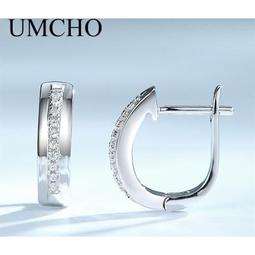 UMCHO 925 Sterling Silver Earrings Birthday Gift For Women Silver Clip Earrings Anniversary Jewelry Fine Earrings