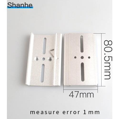 1pc 35mm Aluminum Din Rail Fixed Clamp Fasten Clip for Relay Mounting wide 80mm