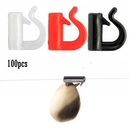 100pcs Speed Clevis Quick Change Spinner Fishing Tackle Accessories Fishing Rigs Red/Black/White Plastic Fishing Tools Tackle