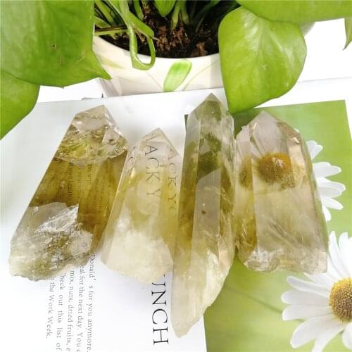 200-350g natural citrine crystal quartz obelisk wand point healing