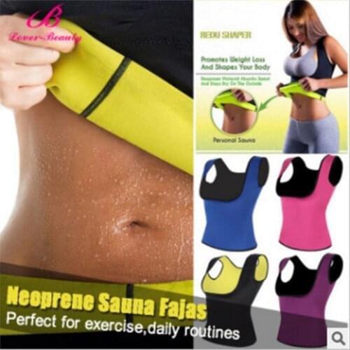 Body Shaper Sweat Neoprene Women Slimming Thermo Push Up Vest Waist Trainer Cincher Corset Shapewear face lift 200pcs