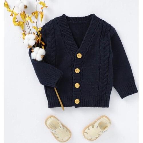 2020 Toddler Kid Baby Winter Clothes Girl Boy Long Sleeve button Girls Childrens Clothes Solid Coat Warm Clothing Outwear