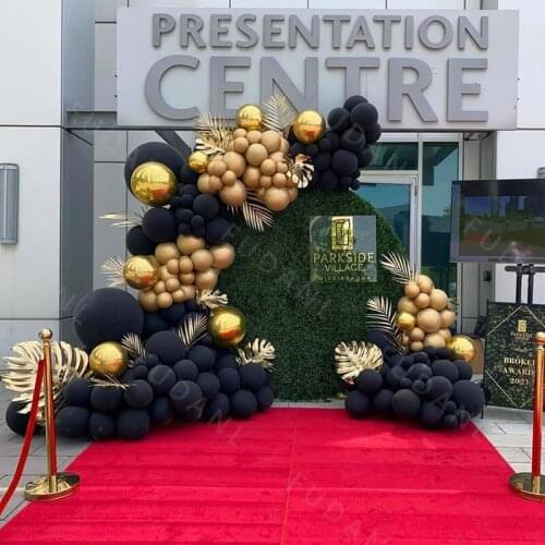 205pc Gold Black DIY Arch Garland Kit Balloons Set 4D Glod Ball Party Decorations Birthday Bridal Anniversary Baby Shower Globos