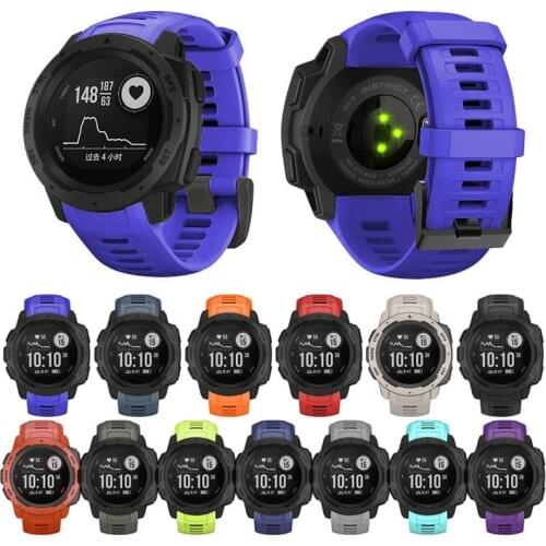 22mm Sports Watch Silicone Band Wristband Strap for Garmin Instinct VDX99