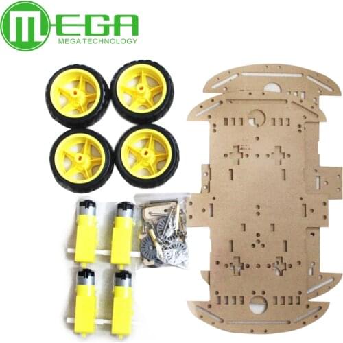 4WD Smart Robot Car Chassis Kits with Speed Encoder New