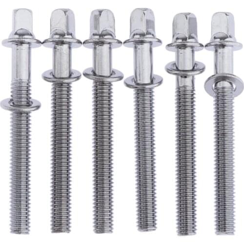 6pcs 50mm Drum Tension Rods with Washers / Drum Screws / Tension Screws