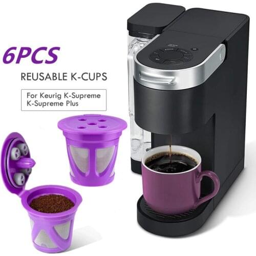 6PCS Coffee Machine Reusable Capsule Coffee Cup Filter With 2.0 Multiple Cycles Refillable Coffee Cup Holder Pod Strainer Tools