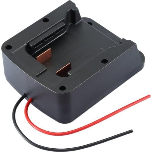 Right Angle Battery Adapter With DIY 2 Wiring Output for Milwaukee 18V M18 XC18 Dock Power Connector Black