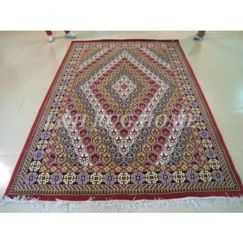 Free shipping 200x300cm 140 Line Hand-knotted Wool and Silk Oriental Persian Rug handmade persian carpet