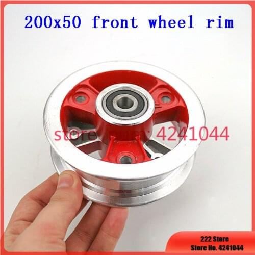 Free shipping 200X50 front wheel hub 8 inch bearing aluminum wheel rims use 200X50 tire tyre fits 8'' electric folding scooter