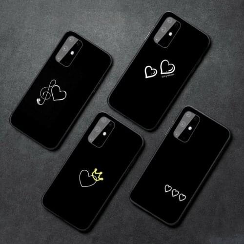 Lack Simple Lines Love Heart Phone Case For Samsung galaxy A S note 6 7 8 9 10 20 30 50 51 70 edge plus lite shell funda