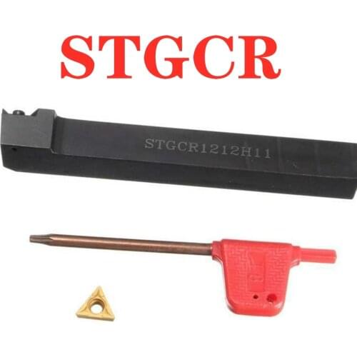 STGCR1212H11 STGCR1616H11 STGCR2020K16 STGCR2525K16 External Turning Tool Holder +10PCS TCMT110204/16T304 VP15 Carbide Insert