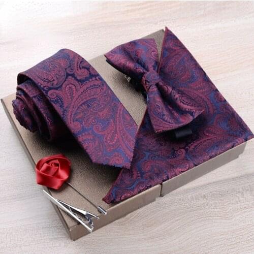 Dress Three Piece Tie Mens Formal Dress Business Casual Korean Wedding Groom British Tie Bow Tie Square Scarf