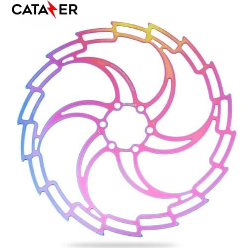 Laser color lightweight bicycle disc brake rotor 160/180/203mm 6 bolts
