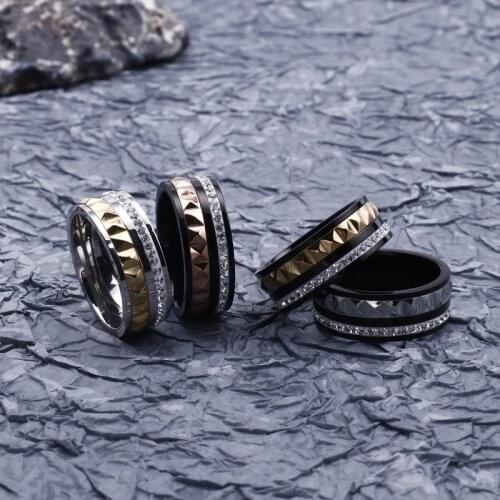 Trendy fashion stainless steel unisex ring, daily all-match creative ring accessories