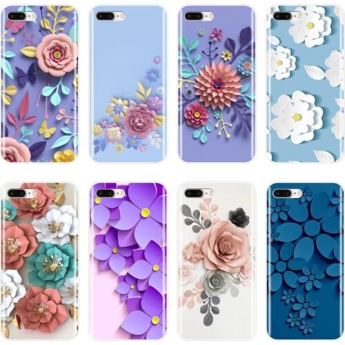 Soft Phone Case For iPhone 6 S 6S 7 8 X XR XS Max Silicone Rose Flower Purple Floral Leaf Back Cover For iPhone 6 S 6S 7 8 Plus