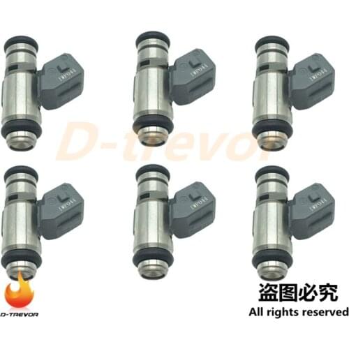 Set of 6 Oem IWP-044 Fuel Injector nozzle For VW Van Goli Parati Santana Saveiro Polo 1.6 1.8L F000KV1165 TF-F031 IWP044