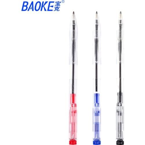 Press Ballpoint Pen Set 0.7 mm Three Color Ballpoint Pens Creative Transparent Pen Handle Ballpoint Pen The Office Accessories