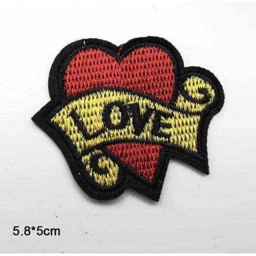 Love Iron On Embroidered Clothes Patches For Clothing Stickers Garment Apparel Accessories