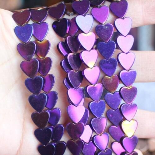 Natural Hematite plated color Heart shape 2x4 -10mm 15inch per strand, For DIY Necklace Bracelat Jewelry Making