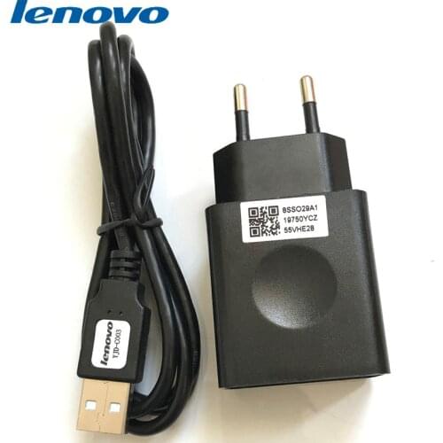 Original Lenovo 5V 2A USB Charger EU Plug Wall Adapter 1M Micro USB Data Cable For Lenovo Vibe P2 P1 k3 K5 Spelen S5 Pro S5830