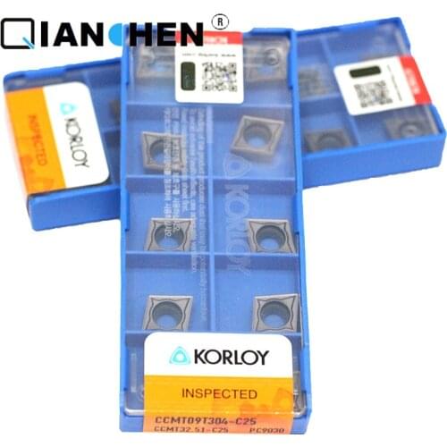 Genuine Original Korea Korloy CCMT09T304-C25 PC9030 CCMT09T304-HMP NC3030 (10pcs/lot) High Quality Internal turning tool Insert
