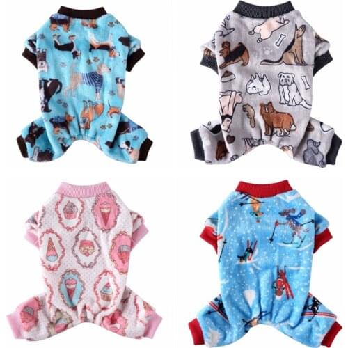 Pet Dog Clothes Jacket Pajamas Comfortable Lovely Pajamas Small Medium Dogs Puppy Autumn Winter Costume Pet Dog Outfits Products
