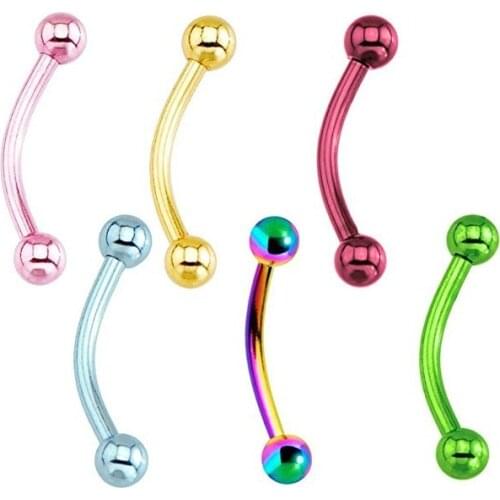 2 Pcs/Lot 316L Surgical Steel Eyebrow Piercing Punk Lip Piercing 1.2*10*3mm Tongue Ring Barbell Tooth Rings Body Piercing