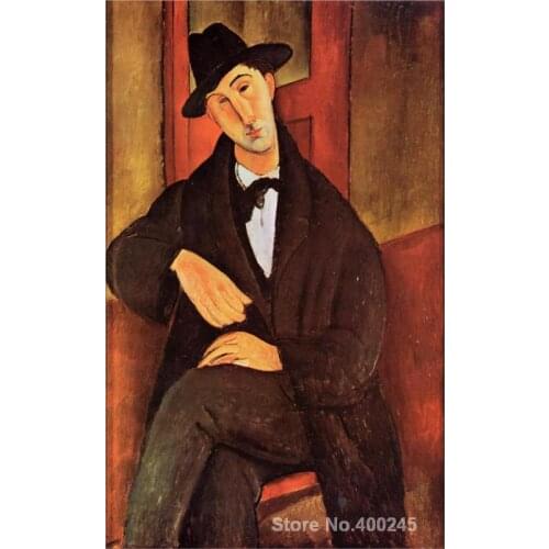 Portriat oil Painting for Living room Portrait of Mario Varvogli by Amedeo Modigliani Hand painted High quality