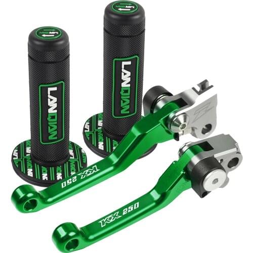 Motorcycle Brake Clutch Levers Handlebar Grip Handle Set For KAWASAKI KX250 KX 250 2000-2008 2001 2002 2003 2004 2005 2006 2007