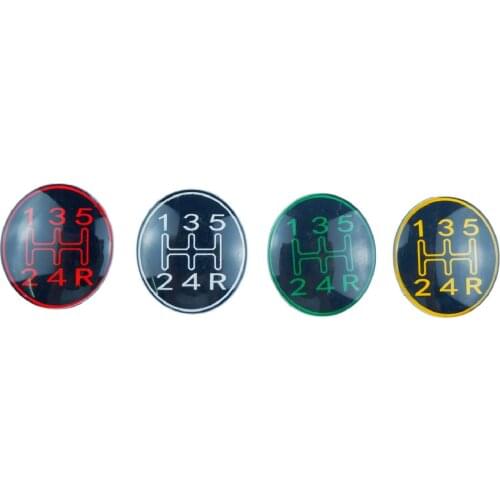 Silver / Red / Green / Yellow 5 Speed Gear Shift Knob Case Cover For Peugeot 504 505 205 309