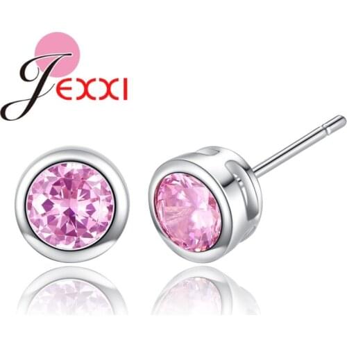 Hot Fashion Earrings New Style Girls Bijoux Round Stud Earrings For Women Wedding Jewelry Earrings Wholesale Price