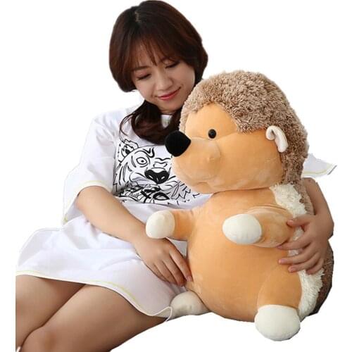Fancytrader 23'' Cute Plush Hedgehog Toy Stuffed Sleeping Doll Hugging Pillow for Kids Christmas Gift Home Decoration 58cm