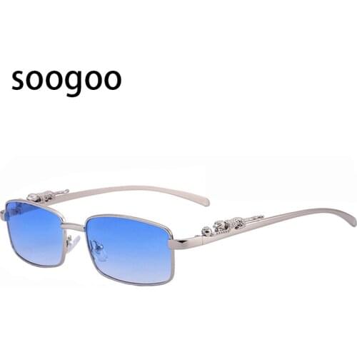 Fashion Retro Rectangle Pink Sunglasses For Men Seiko Carving Leopard Sun Glasses Women Luxury Brand Designer Eyewear