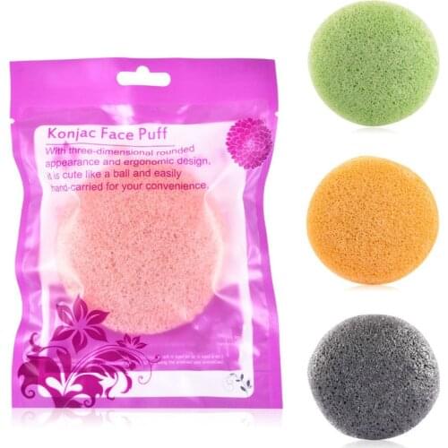 Natural Konjac Sponge Cosmetic Puff Soft Face Cleaning Sponge Powder Puff Facial Cleanser Washing Flutter Makeup Puff